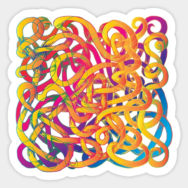 Glowing Worms Sticker by zeljkica